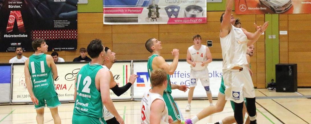 Das Bild zeigt ein Spielszene aus dem letzten Spiel gegen Ansbach. 