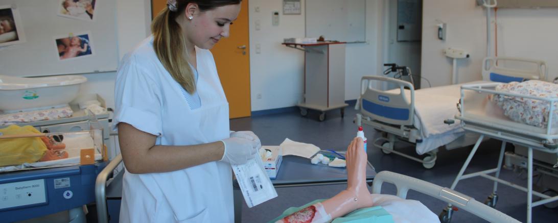 Luca Sophie Gloning in der Pflege.