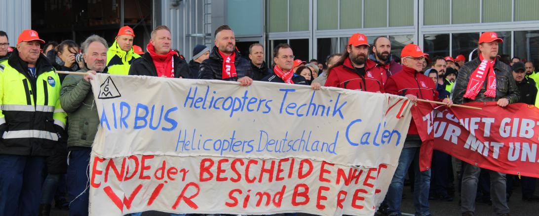 Airbus Helicopters IG Metall Kundgebung 