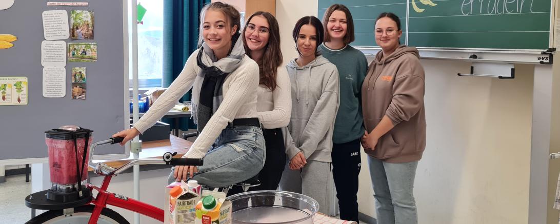 Das Bild zeigt ein Smoothie Bike.