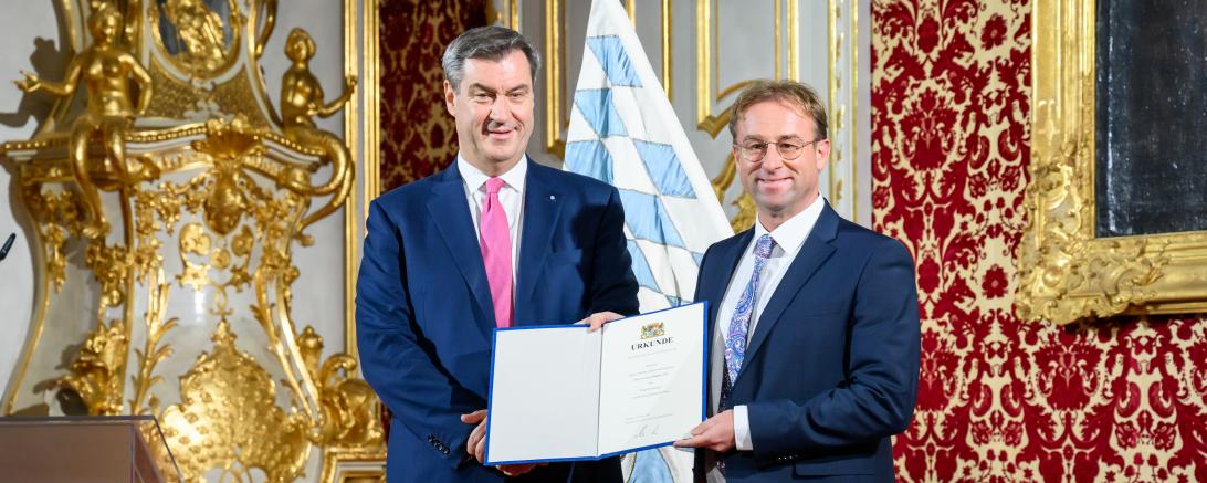 Ministerpräsident Dr. Markus Söder und MdL Wolfgang Fackler. 