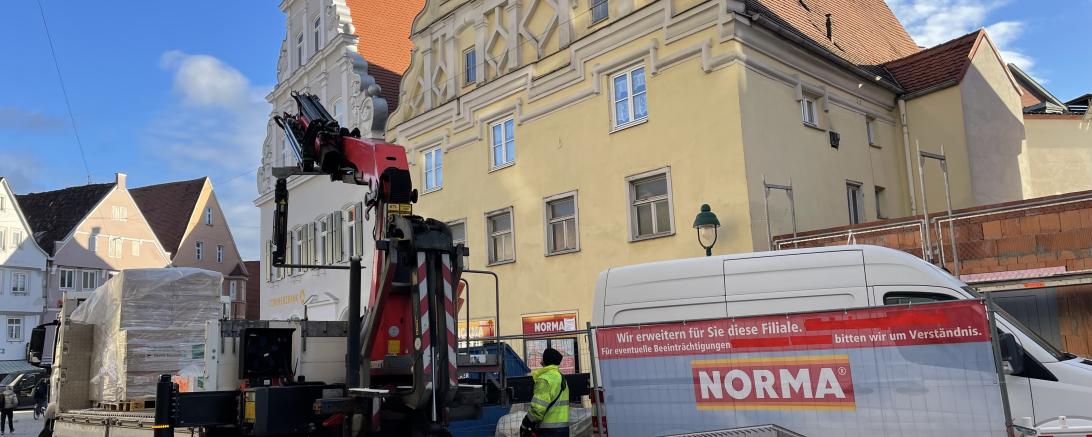 Norma vorübergehende Schließung wegen Umbauarbeiten.