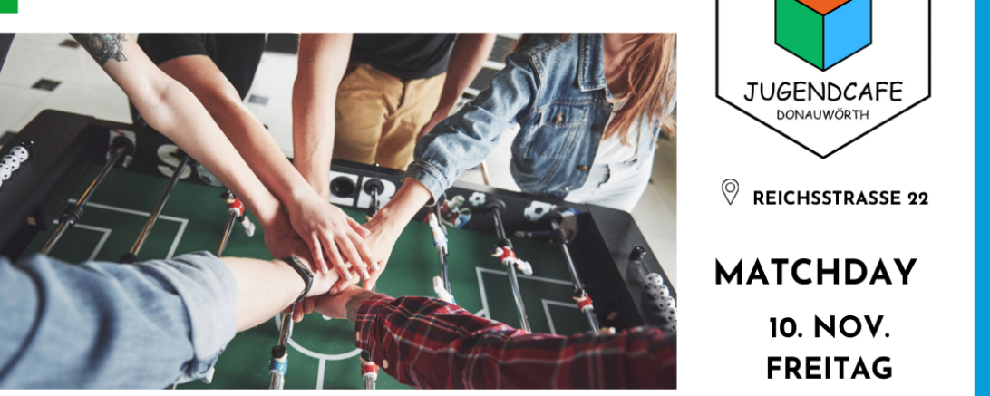 Tischkicker Turnier Werbefoto.