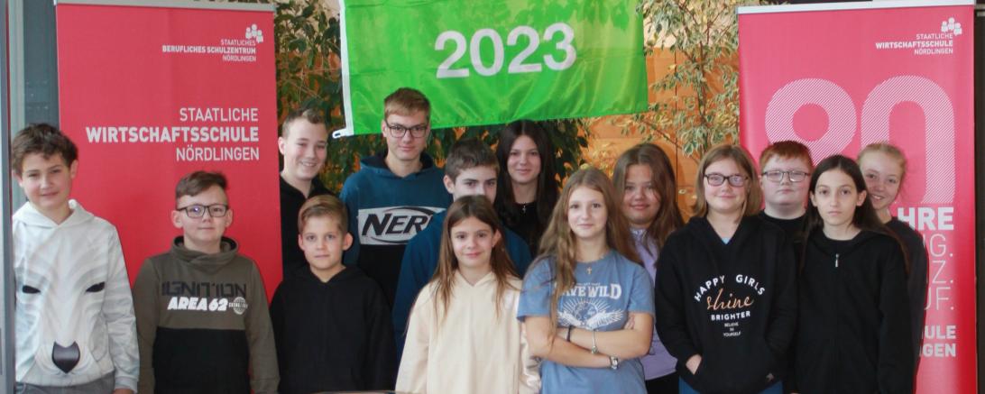 Die Wirtschaftsschule Nördlingen bekommt eine Auszeichnung als Umweltschule.