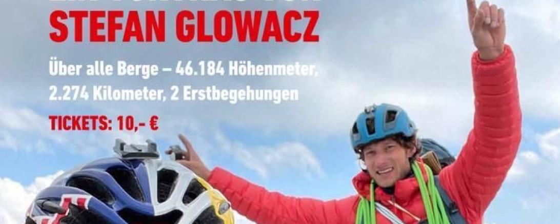 Flyer für den Vortrag von Stefan Glowacz.