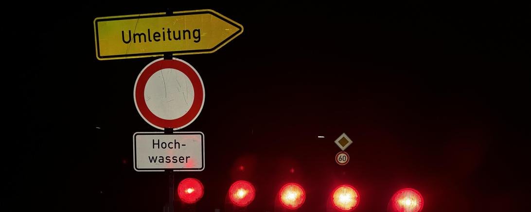 Hochwasser Umleitung