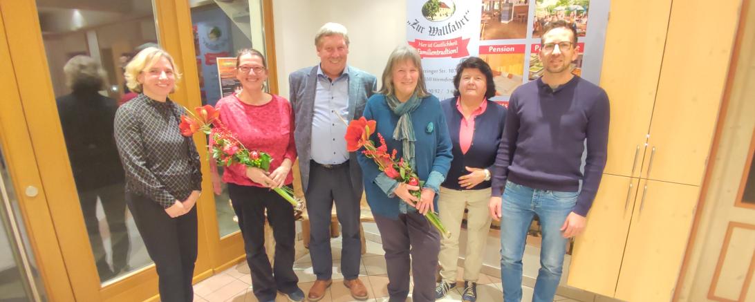 Von links nach rechts: Jana Christ, Renate Ordnung, Anton Heider, Brunhilde Heider, Maria Gramm-Goppel, Martin Klaus.