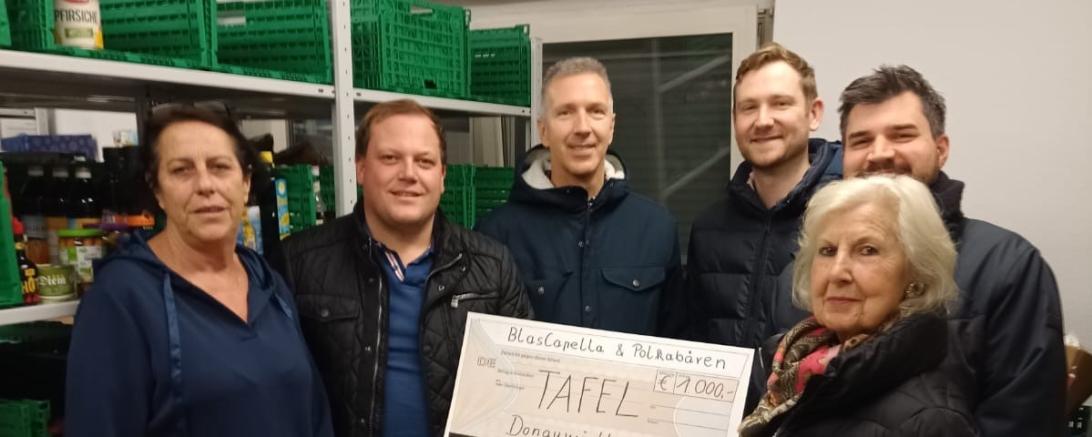 Tafel Andrea Strobl, Polkabären Jürgen Pollithy, BlasCapella Karlheinz Riehm und Christian Kanth, Polkabären Michael Stadlmayr, Tafel Maria Bauer