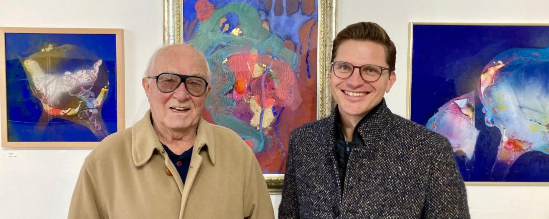 David Wittner gratuliert Mobby Ehrentreich zum 50-jährigen Jubiläum.