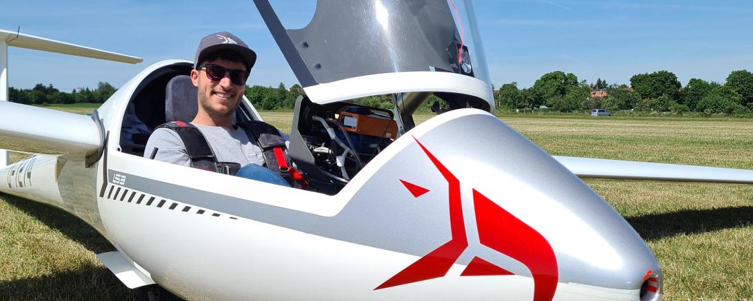 Stefan Langer ist das Ausnahmetalent der Segelfluggruppe Donauwörth Monheim.