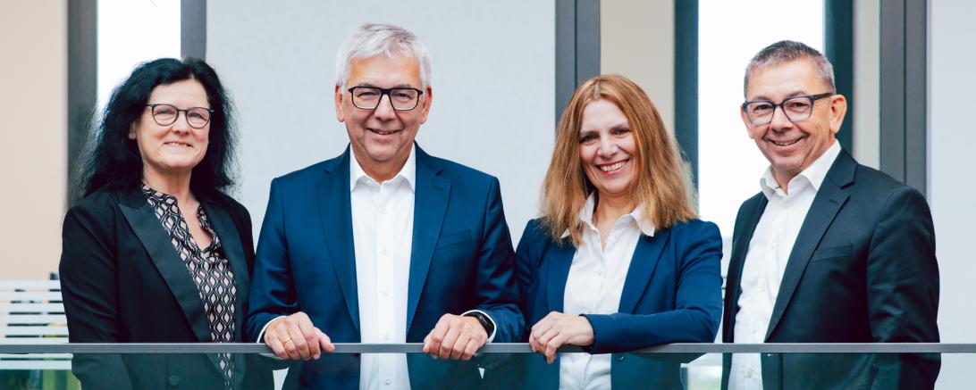 Von links nach rechts: Anne Galinski, Jürgen Lessmann, Cornelia Kitzsteiner und Dieter Lessmann