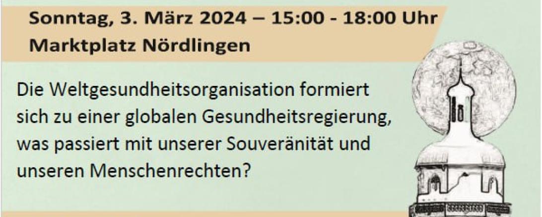Hier sieht man einen Flyer für eine Demonstration in Nördlingen.