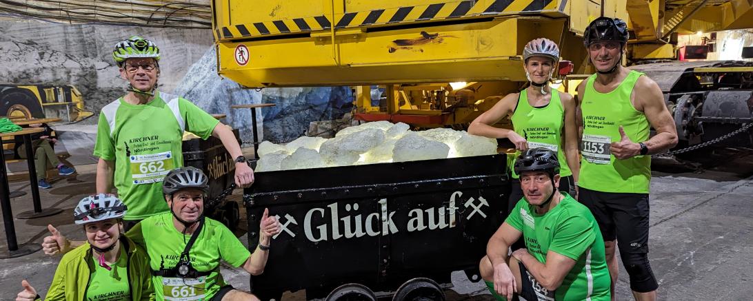 Hier sieht man die Teilnehmer des TSV Nördlingen beim Kristallmarathon in Merkers.