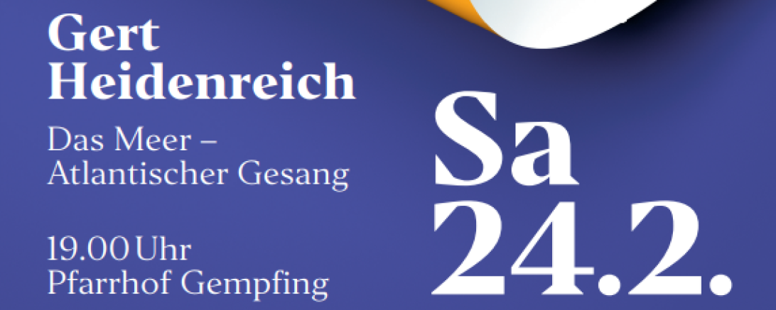 Einladung zur Lesung von Gert Heidenreich im Gempfinger Pfarrhof.