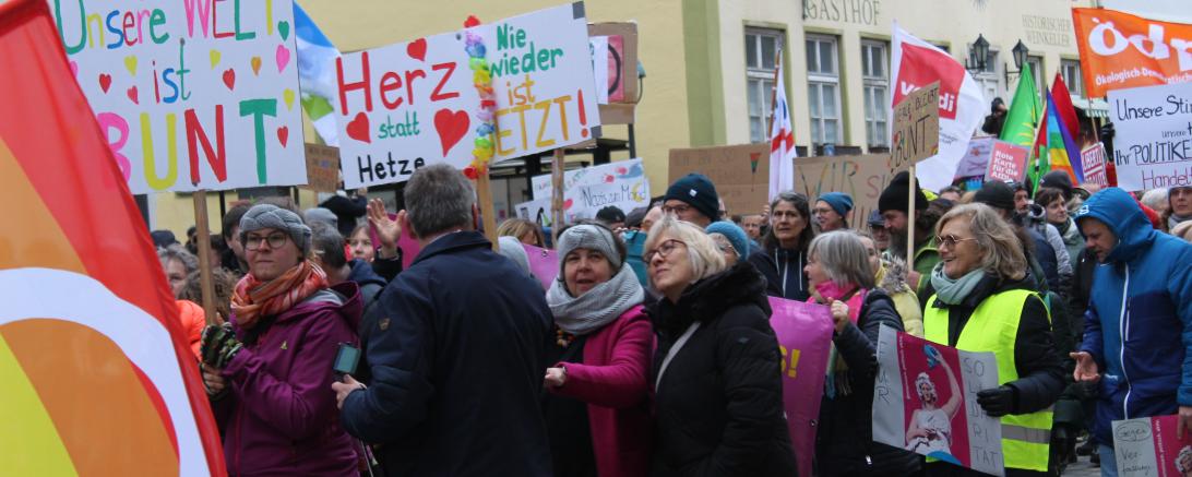 Rund 3 000 Menschen gingen in Nördlingen auf die Straße. 