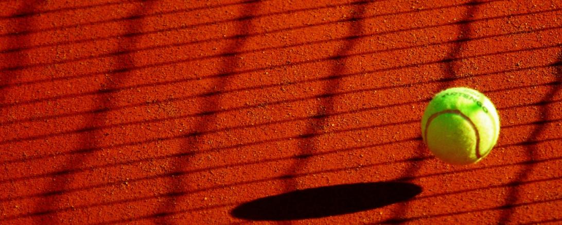 Das Bild zeigt ein Tennisnetz. 