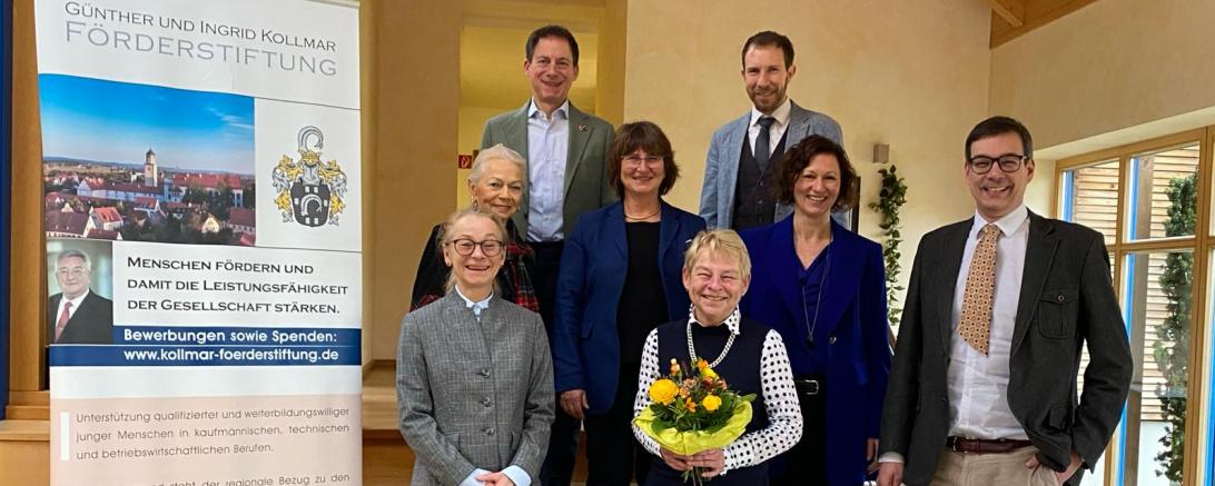 Beirat und Verwaltung der Günther und Ingrid Kollmar Förderstiftung (v.l.): Pia Kollmar, Ingrid Kollmar, Stefan Ultsch, Petra Wagner, Thea Kipfmüller, Thomas Heydecker, Kathrin Schön und Christian Düll.