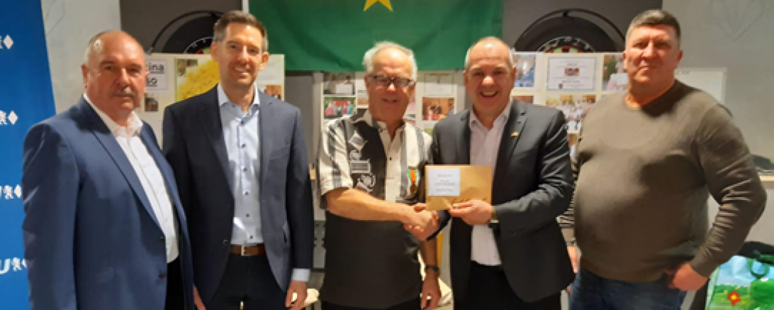 Josef Reichenmeier (Ebermergen), Sven Grygiel (Monheim), Josef Keller (Genderkingen), ASP Kreisvorsitzender Karl Scherlin (Nördlingen), Alfred Fischer (Wallerstein) Fotograf: Wolfgang Stolz (Harburg) 