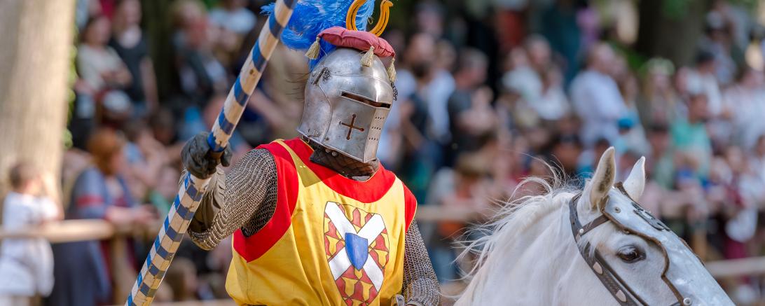 - Graf Wolfgang I. reitet zum Turney auf des Fürsten Grund