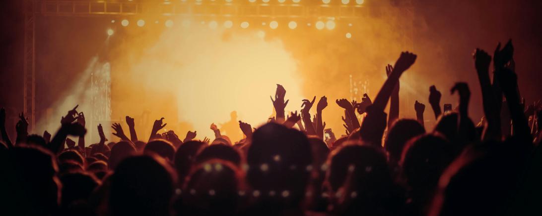 ein festival, leute die feiern