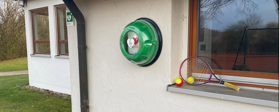 Defibrillator am Tennisclub Wemding