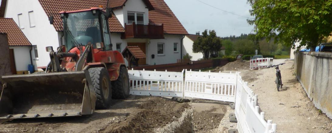Straße die Aufgerissen wurde