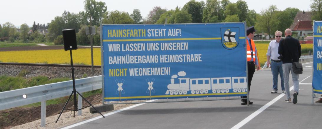 Hier sieht man das Motto der Bürgerinitiative Hainsfarth.