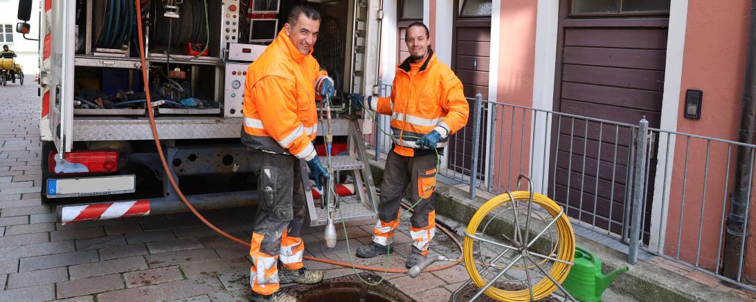 Kanalarbeiter René und Antonio
