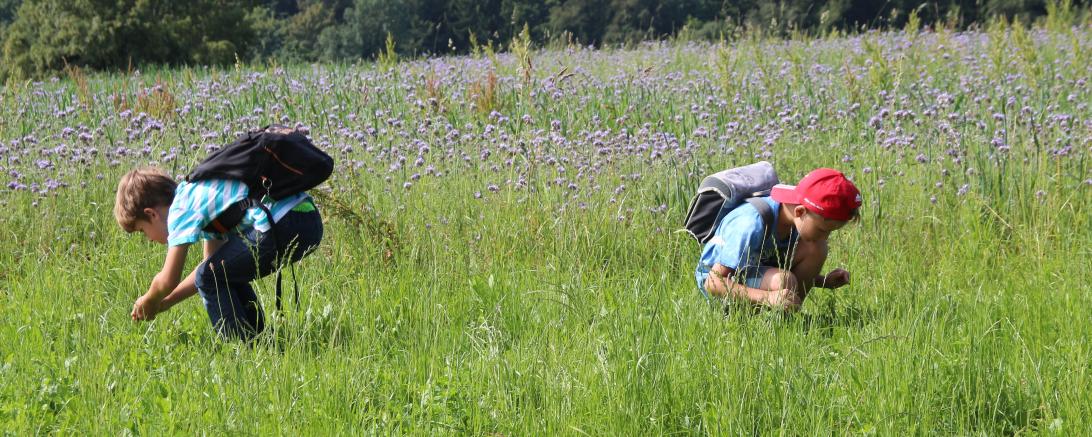 Die Tierspurdetektive des B+ Zentrums.