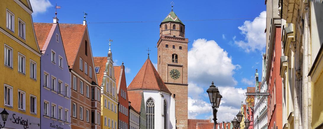 Die Reichsstraße in Donauwörth. 