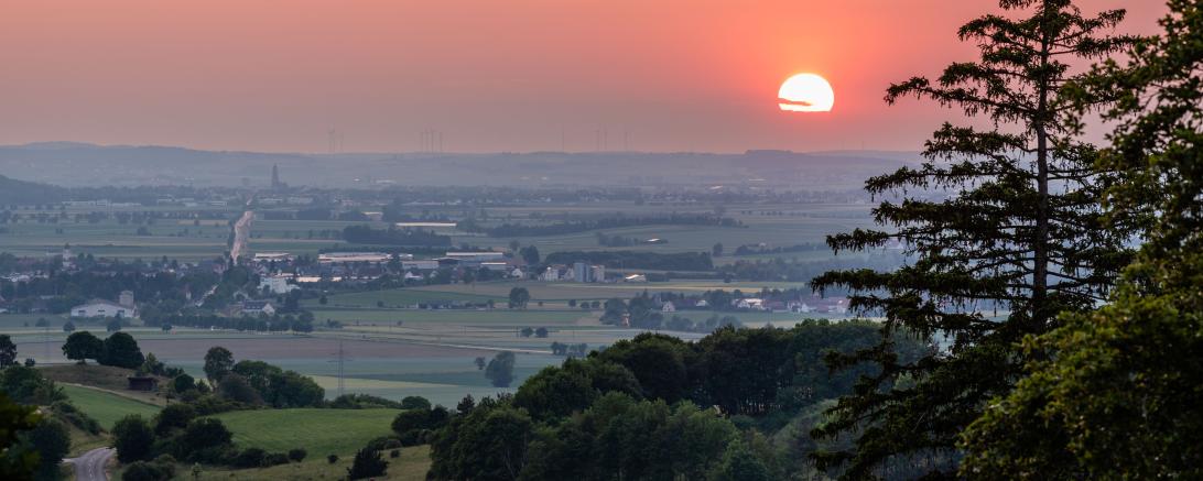 Sonnenuntergang über dem Ries. 