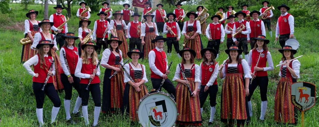 Die Blaskapelle Lehmingen spielt am Freitag, 21. Juni 2024, im Rahmen der Veranstaltungsreihe „Musik am Marktplatz“ in Nördlingen.