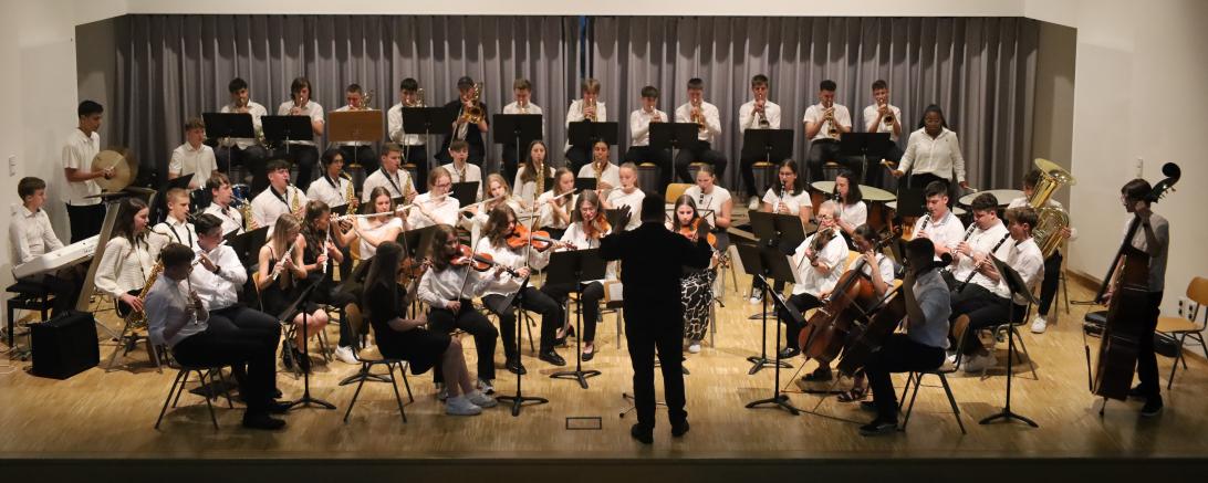 Hier sieht man das THG-Orchester.