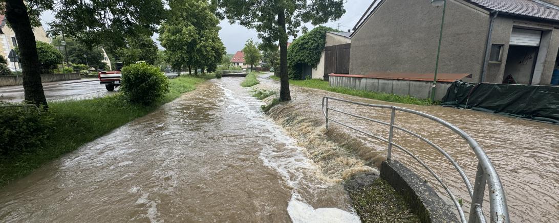 Überflutung Ebermergen