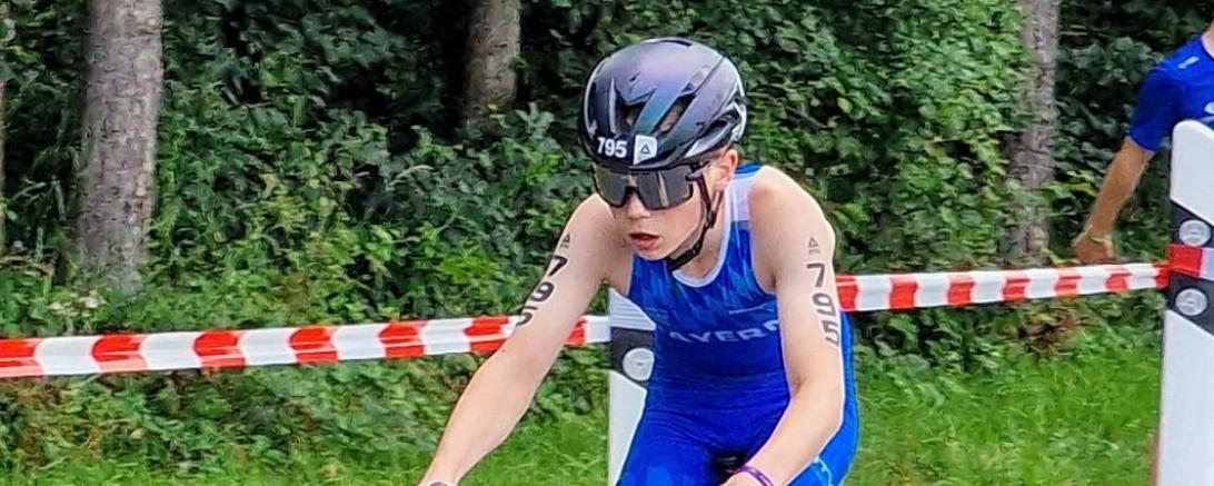 Joel Westphal auf dem Rad bei seinem nationalen Debüt.