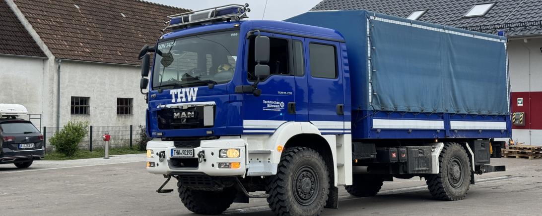 Hier sieht man das THW in Auchsesheim.