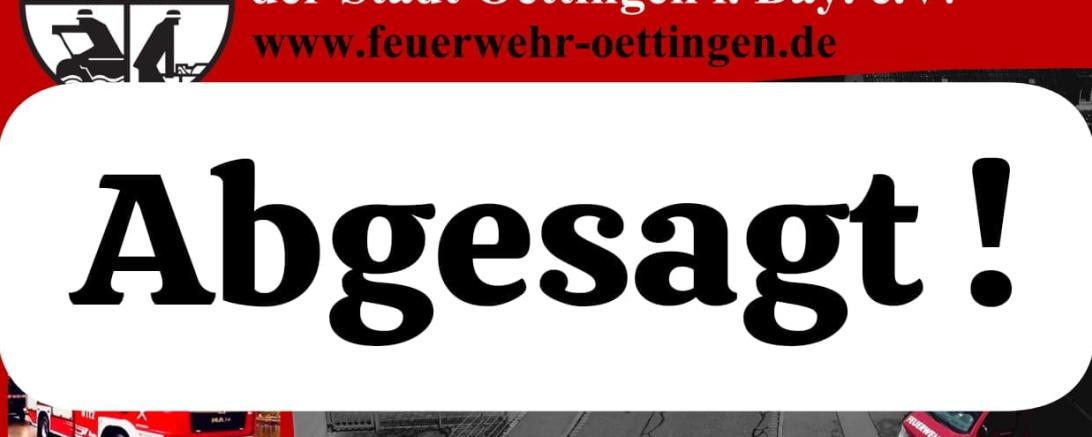 Flyer FFW Oettingen- Abgesagt