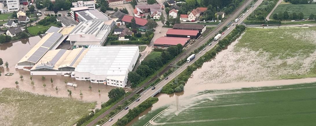 Hochwasser 2024 Luftaufnahme Hamlar 