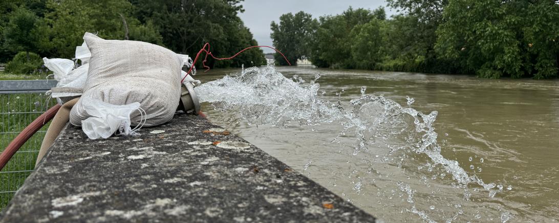 Hochwasser 2024 Pappelweg Donauwörth 