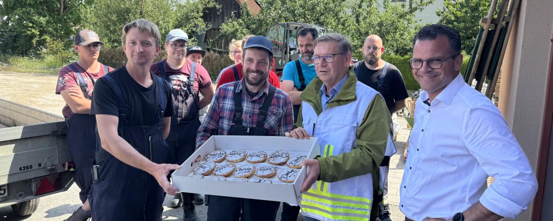 Amerikaner-Übergabe Hochwasser Nordheim