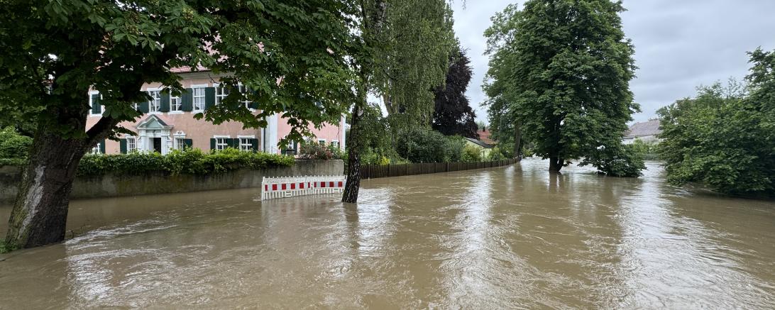 Hochwasser in Donaumünster. 