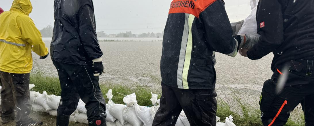 Im Einsatz in Auchsesheim. 