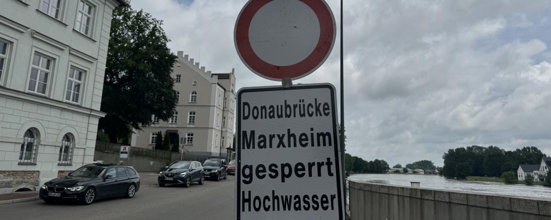 Hochwasser 2024 Donaubrücke Marxheim