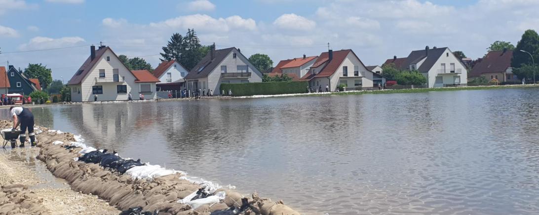 Hochwasser 2024 Auchsesheim Dienstag