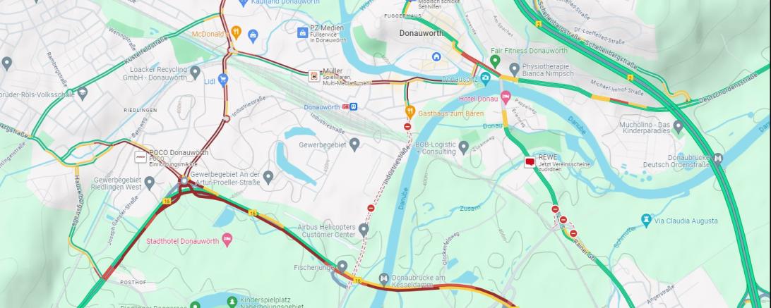 Verkehrslage Hochwasser Dienstag