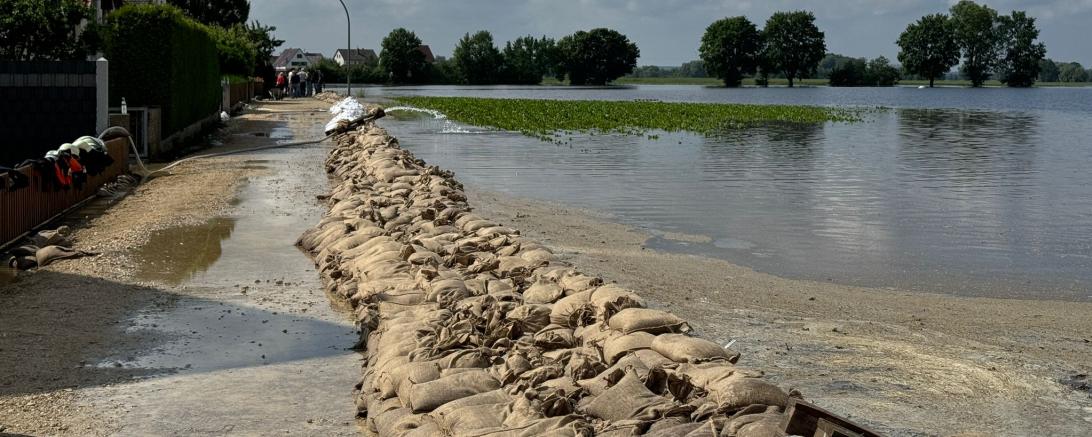 Hochwasser 2024 Auchsesheim Dienstag