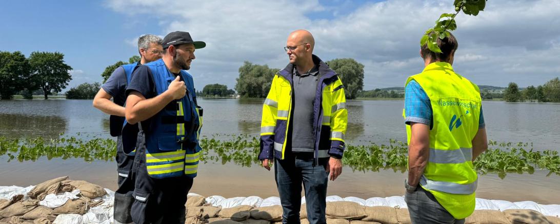 Hochwasser 2024 Notdeich Auchsesheim