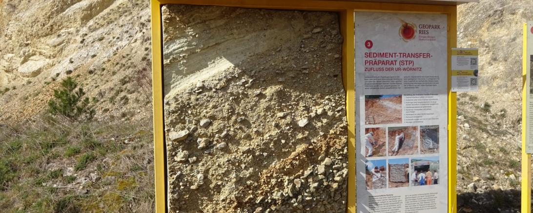 Schautafel in den ehemaligen Steinbrüchen am Glaubenberg