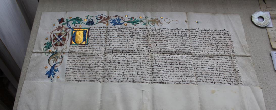 Ablass-Urkunde Archiv Harburg