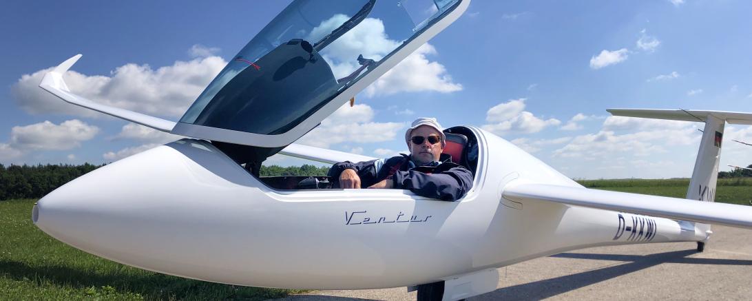 Wolfgang Köckeis im Segelflieger